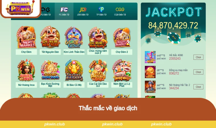 Thắc mắc về giao dịch