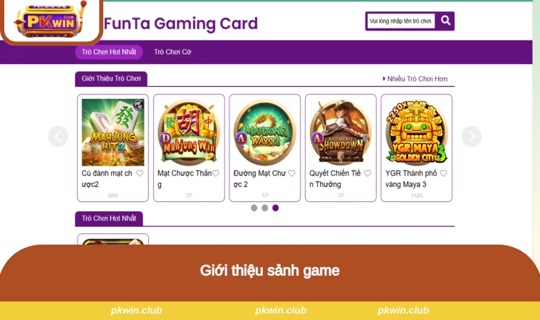 Giới thiệu sảnh game