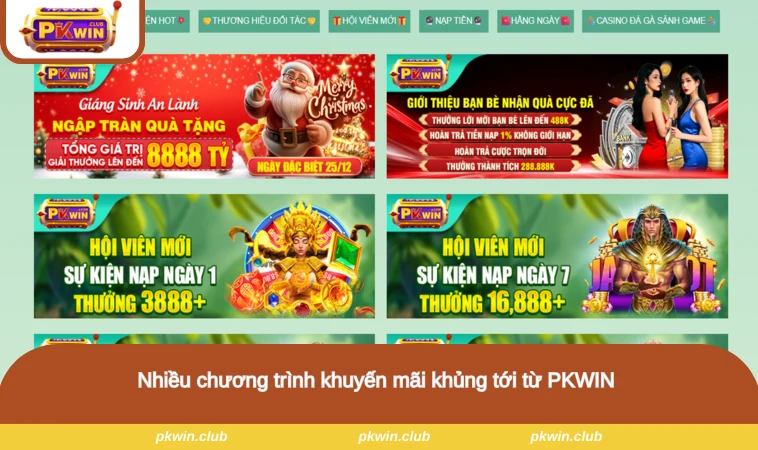 Nhiều chương trình khuyến mãi khủng tới từ PKWIN 
