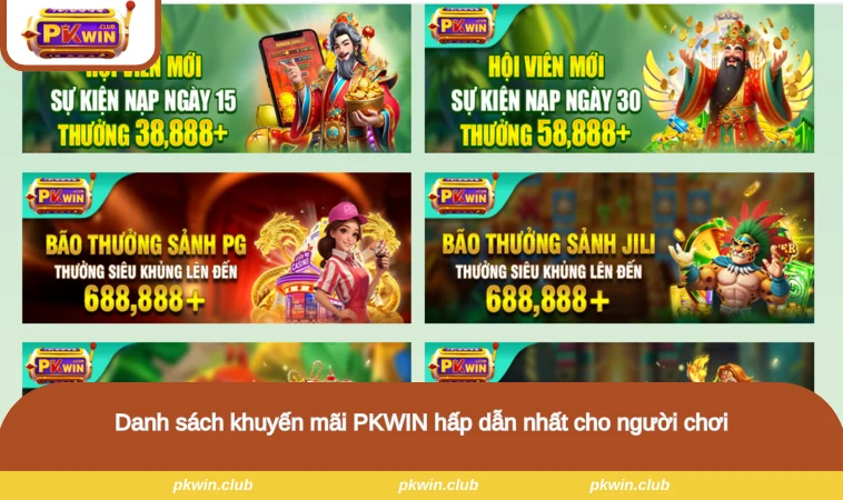 Danh sách khuyến mãi PKWIN hấp dẫn nhất cho người chơi
