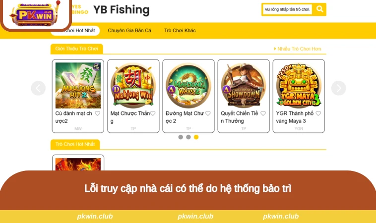 Lỗi truy cập nhà cái có thể do hệ thống bảo trì