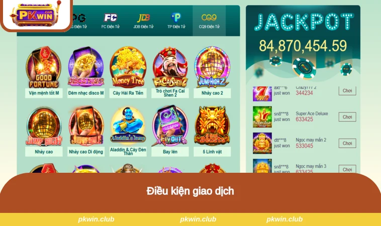 Điều kiện giao dịch