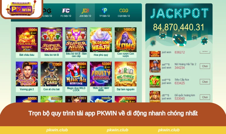Trọn bộ quy trình tải app PKWIN về di động nhanh chóng nhất