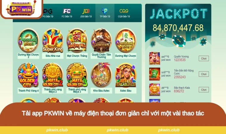 Tải app PKWIN về máy điện thoại đơn giản chỉ với một vài thao tác